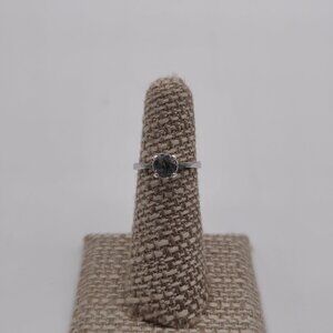 Size 5.25 Sterling Silver Avon Brand Clear Topaz Gem Ring A2407